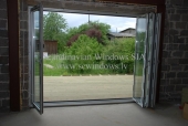 Māja Baldonē - alumīnija salokāmi bīdāmas durvis no Reynaers CS68 profiliem, video!